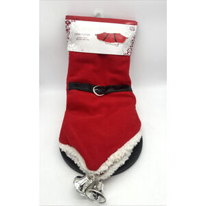 Vintage 2003 Target Christmas Table Runner Santa’s Suit With Bells NEW